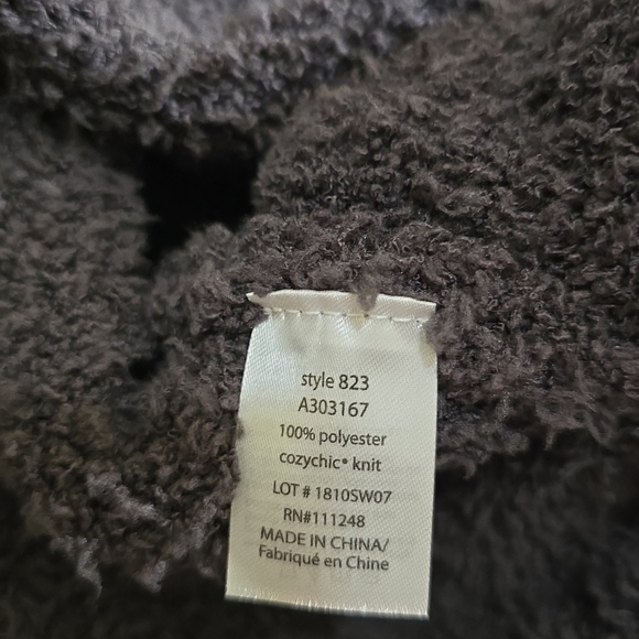 Barefoot Dreams CozyChic Shrug in Carbon Gray S/M Super Soft - Picture 8 of 9